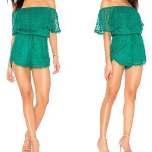 JACK by BB Dakota Laredo Romper Pepper Green Sz S